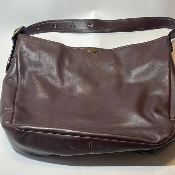 Coach Bedford Smooth Glovetanned Leather Hobo Handbag Oxblood - Picture 1 of 11
